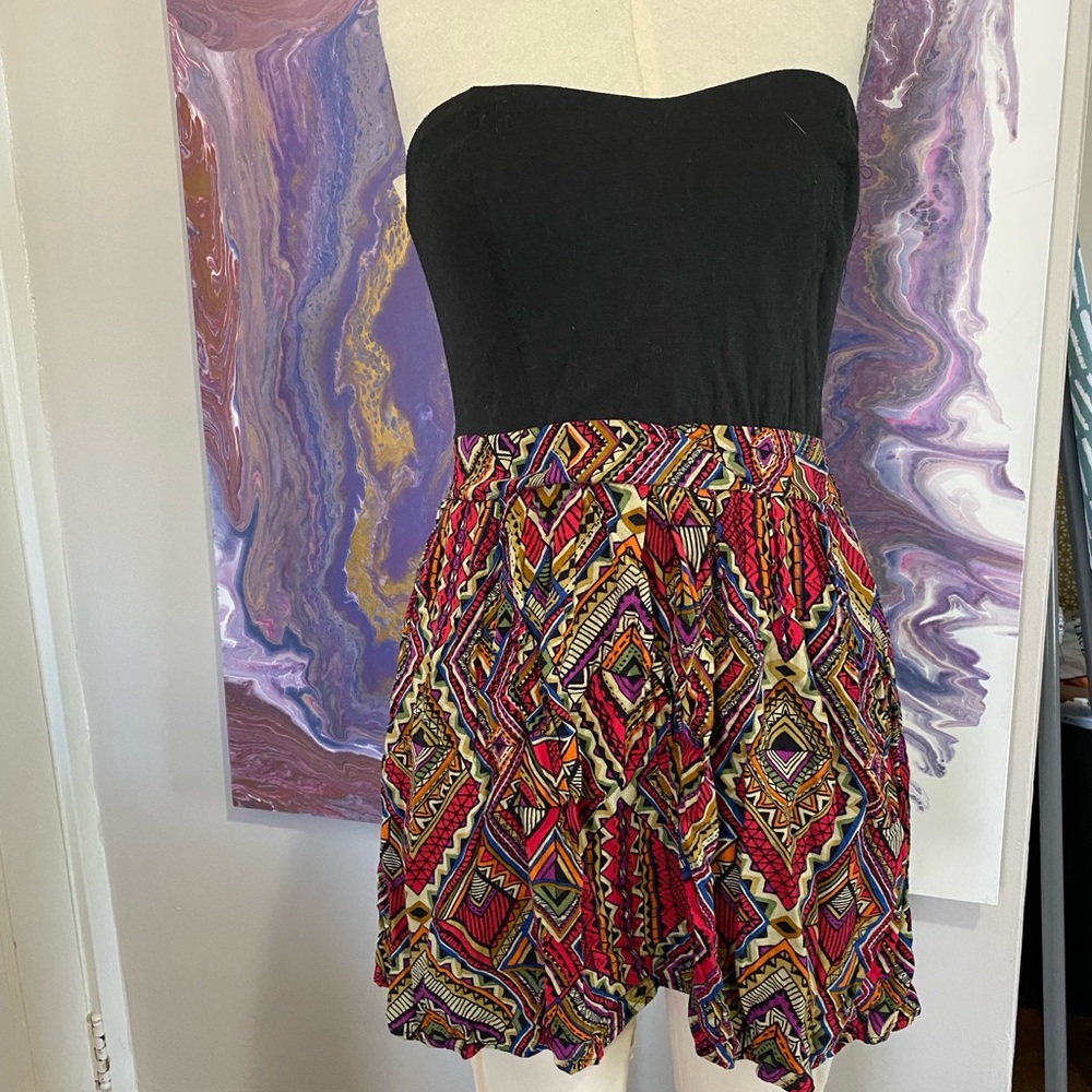 Strapless printed Xhilaration dress